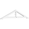 Ekena Millwork Pitch Artisan Architectural Grade PVC Gable Pediment, 36"W x 7 1/2"H x 1"P (5/12) GPP036X008X100ART - alternate 1